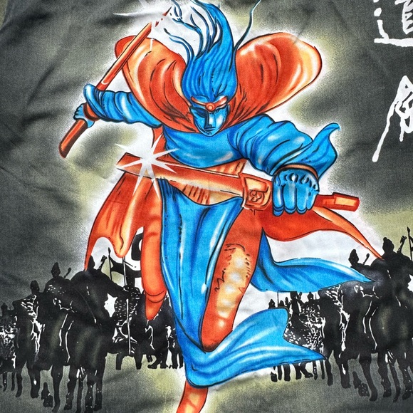 Vintage Blacksmith Japanese Manga Shirt Samurai 90's Button Long Sleeve size XL - Picture 13 of 14